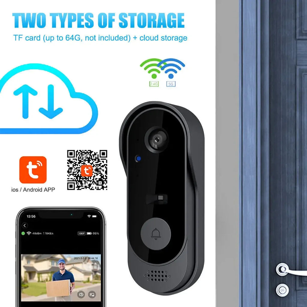 Tuya Wireless Doorbell With Camera Bundle Doorbell Smart Home WIFI HD Outdoor Phone Camera Security Video Intercom Night Vision