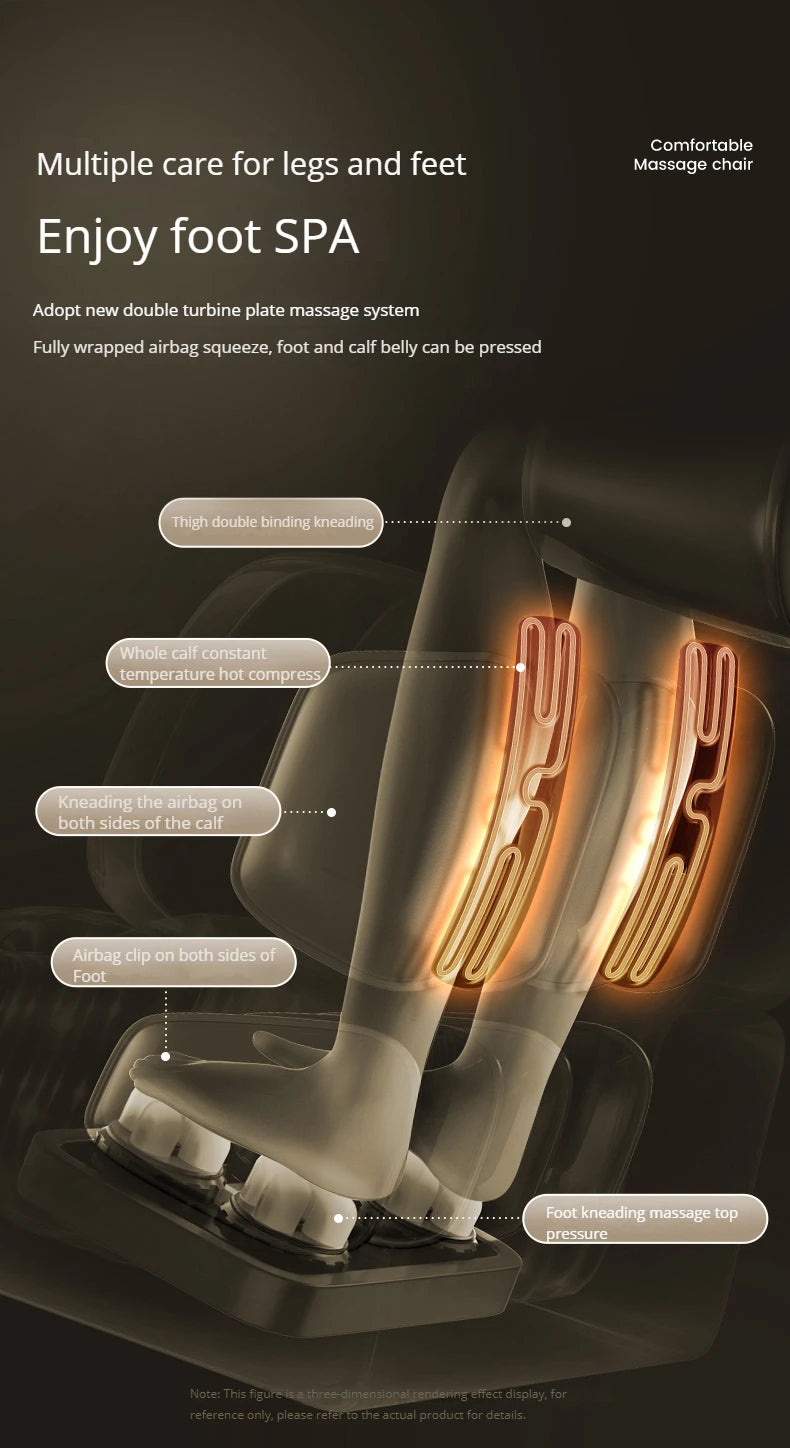 Massage Chair Zero Gravity 4D Spa - Full Body Recliner with Heat Therapy Massage Chairs Tidesmit