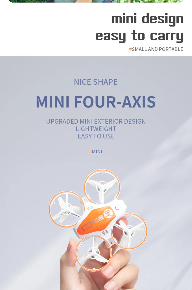 Mini Drone With Lights For Kids - Obstacle Avoidance UFO Quadcopter Tidesmit