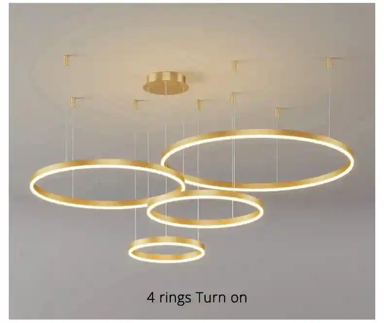 LED Ring Chandelier Modern Pendant Light for Living Room Tidesmit Tidesmit