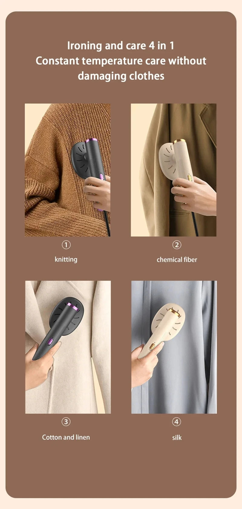 Tidesmit portable handheld steamer iron for clothes featuring compact design for travel and fast heating fabric press
