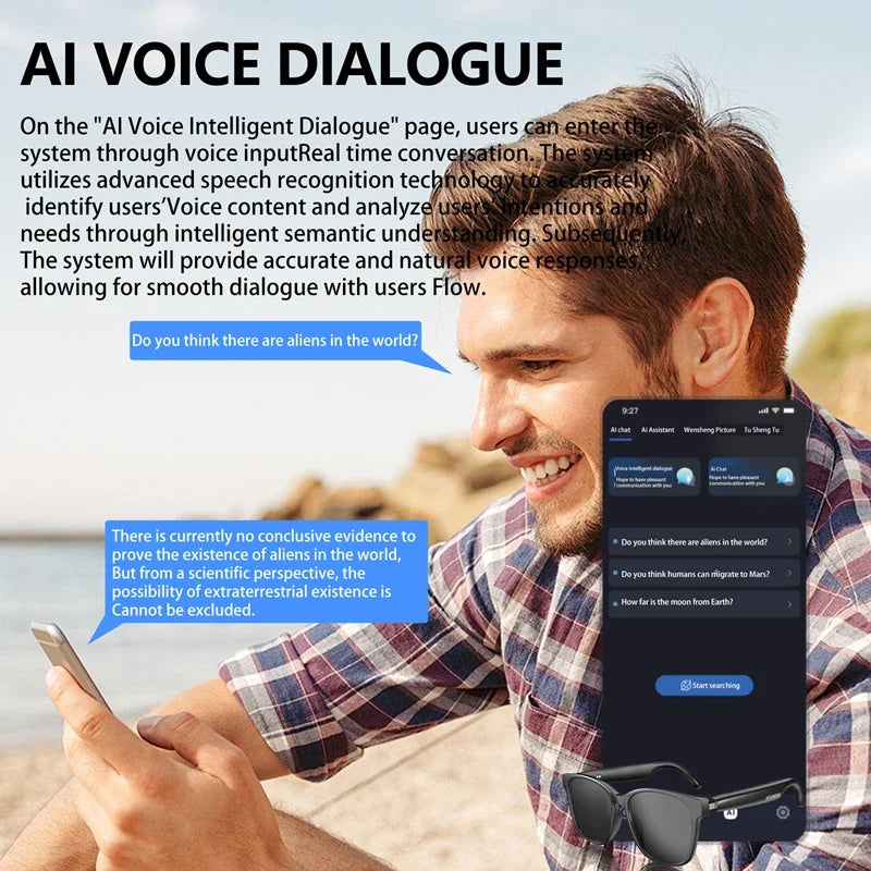 Smart AI Translation Glasses - Real-Time Audio Mixed Reality Wearable Tidesmit