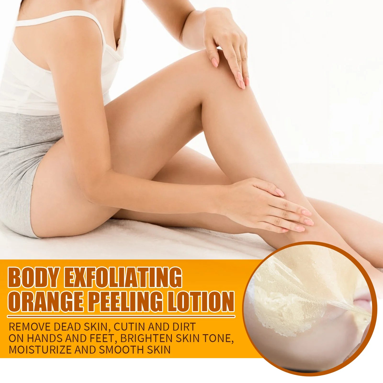 Orange Peeling Lotion for Dark Skin - Professional Exfoliating Formula 100ml Scrubs Treatments Tidesmit
