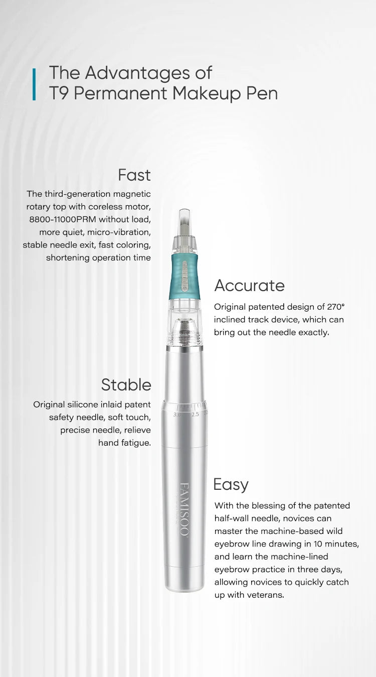 PMU Machine for Microblading, 11000RPM Rotary Permanent Makeup Pen Permanent Makeup Machines Tidesmit