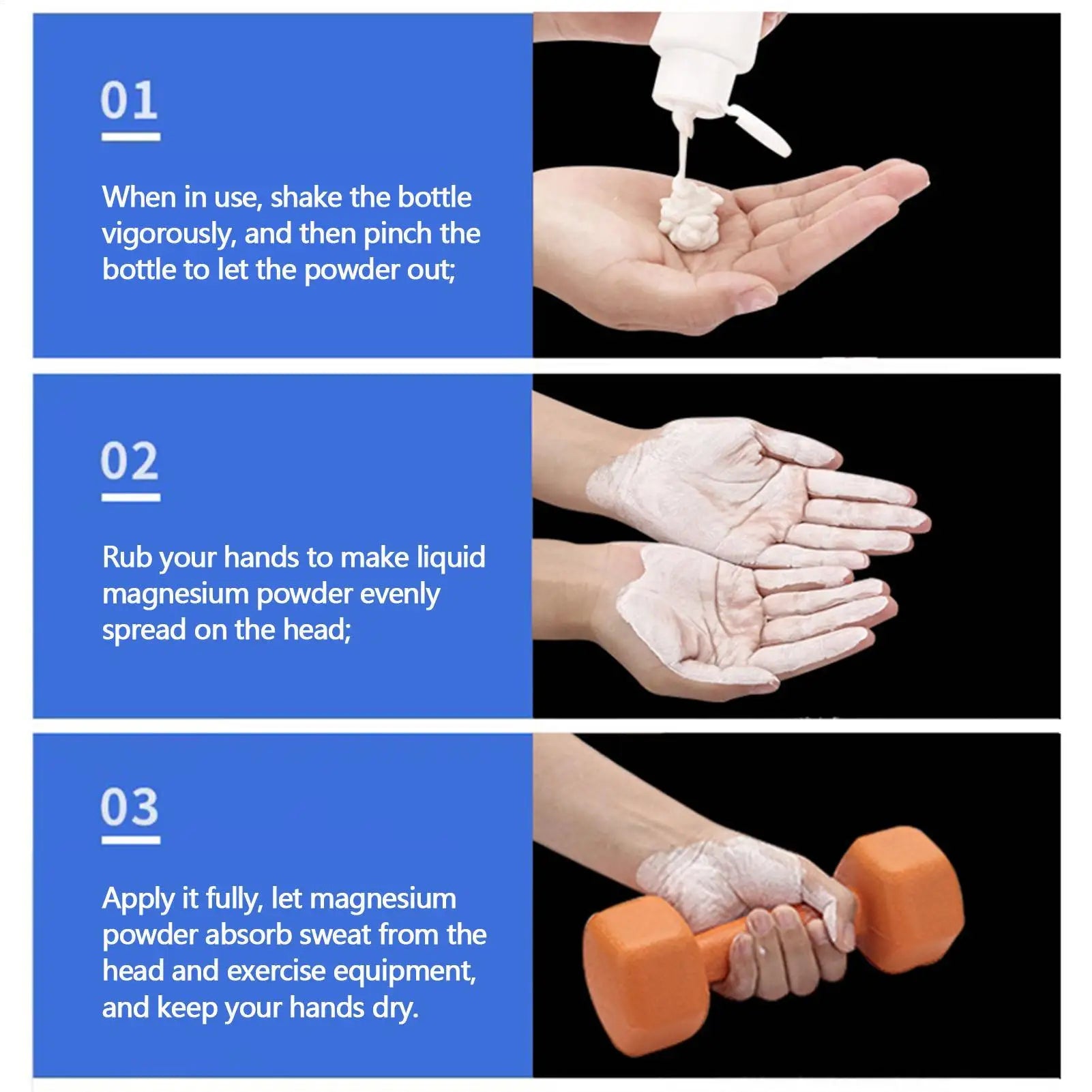 30ml/50ml/100ml Liquid Magnesium Powder Sweat-absorbent Workout Powder Increase Friction Anti-slip Cream Grip Lifting Climbing
