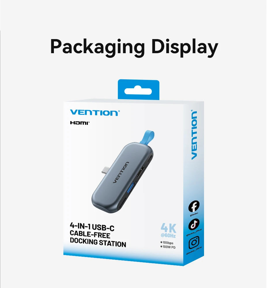 USB C Hub 4K 60Hz HDMI Adapter with 100W PD Charging for MacBook Tidesmit