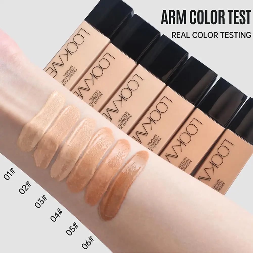 Tidesmit full coverage matte liquid foundation texture close-up showing moisturizing formula for flawless face makeup