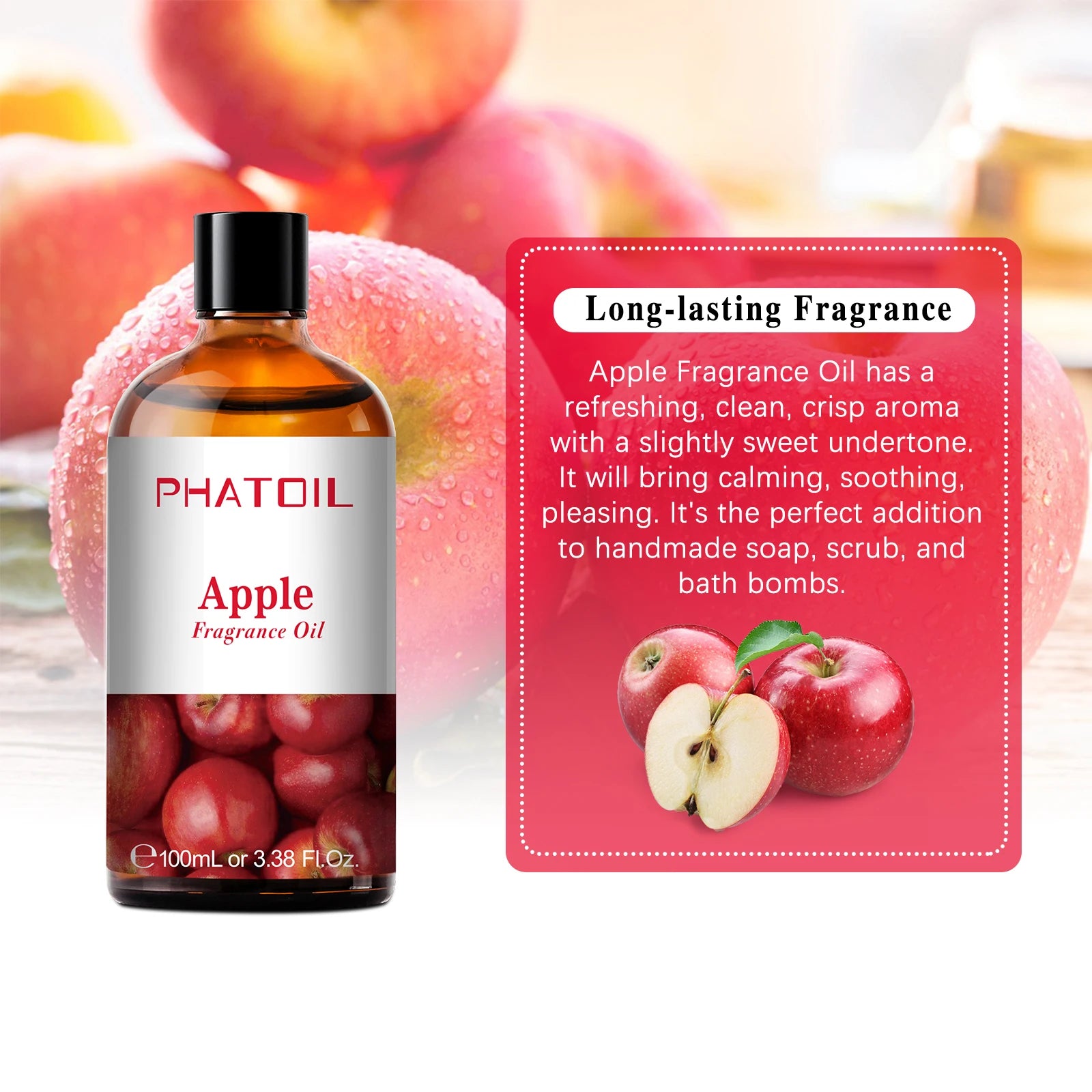 PHATOIL Fruit Fragrance Oils Coconut & Vanilla Lime Mango Strawberry Banana 100ml Aromatherapy Fragrance Oils For Diffuser