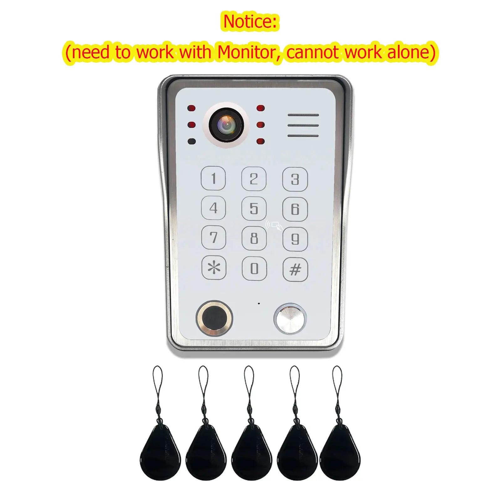 ANJIELO Fingerprint IC Card Password 3in1 Unlock Doorbell Video Intercom for Home 1080P 148° Wide View  4-wired System