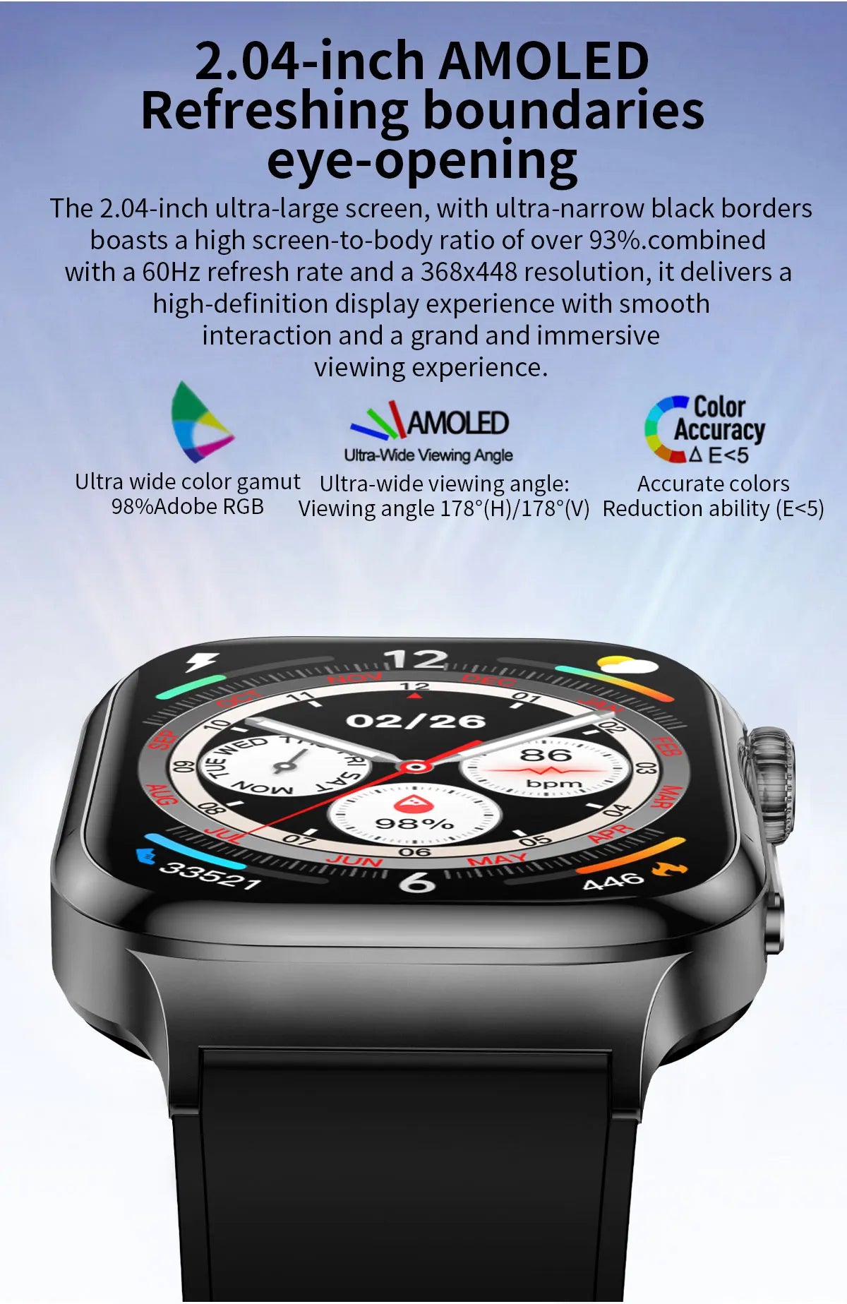 2026 New ECG Heart Health Analysis Smart Watch Accurate Uric Acid Blood Pressure Body Fat Five organ Fitness Health Smart Watch