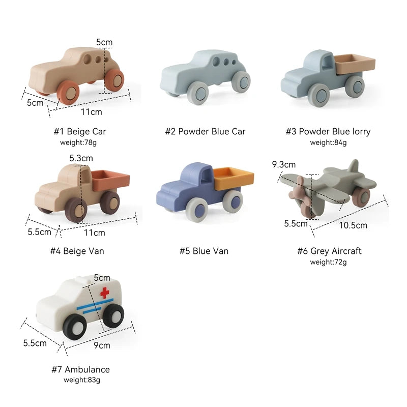1Pcs Food Grade Baby Silicone Teether Toy Cartoon Car Nursing Teething Ring BPA Free Newborn Health Molar Chewing Accessorie Toy