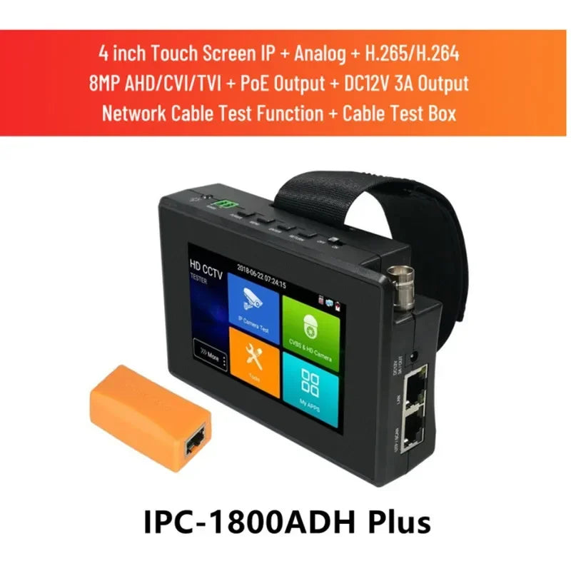 4 Inch Wrist CCTV Tools H.265 AHD CVI TVI CVBS CCTV Monitor for Analog IP Camera Tester POE Testers CFTV 4K CCTV IP Tester