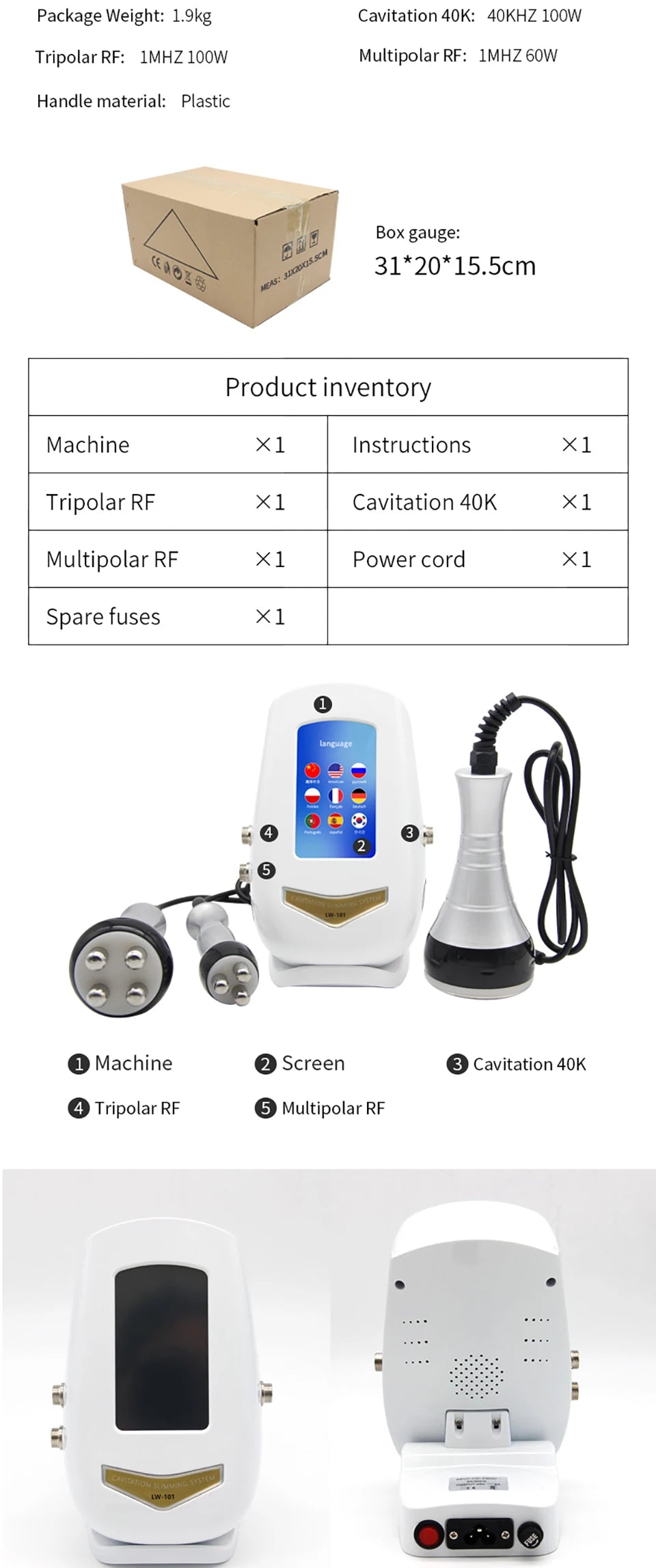 40K Ultrasonic Cavitation Machine for Targeted Body Sculpting Body Shaping Massage Equipment Tidesmit