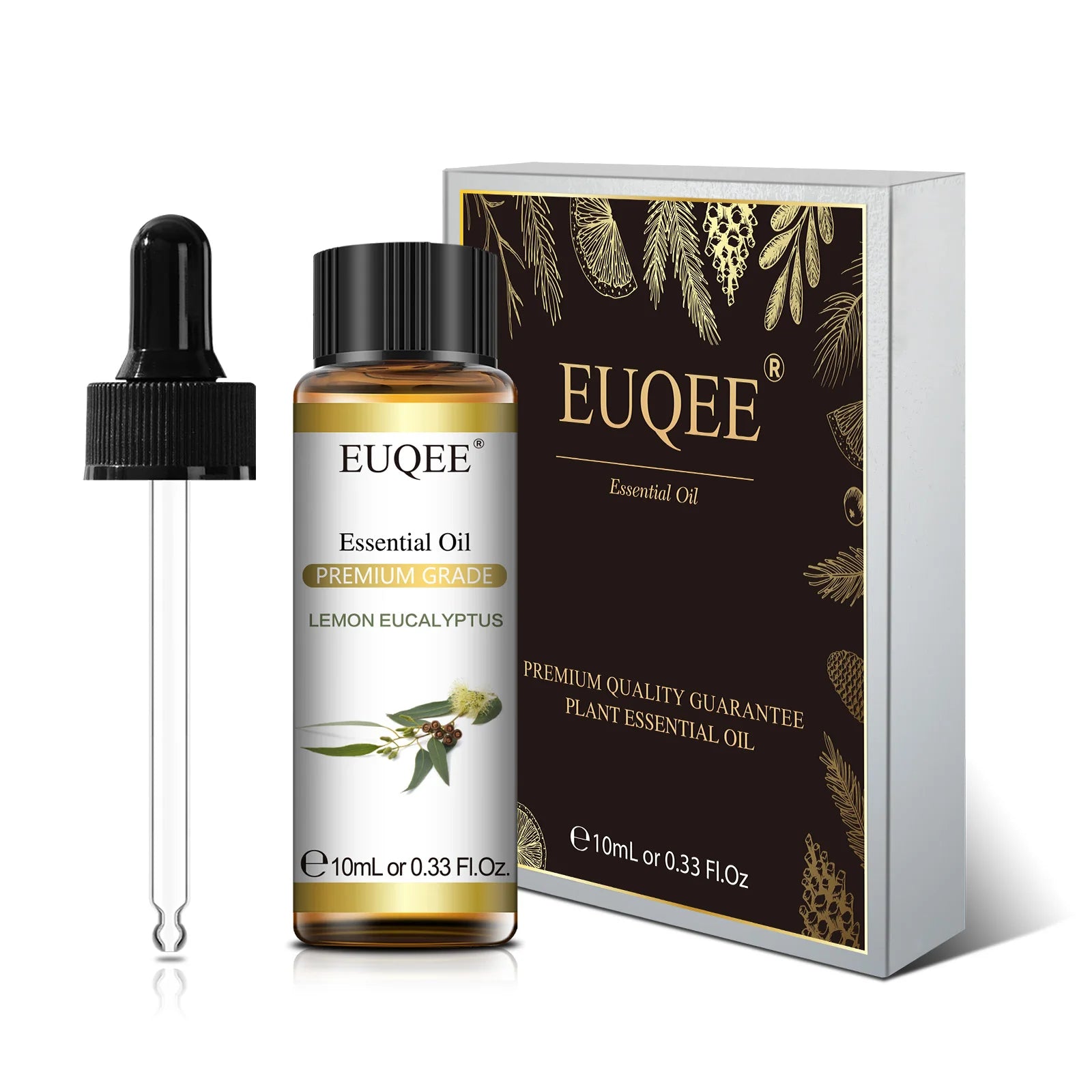 EUQEE 10ml Pure Essential Oil For Aromatherapy Diffuser-Jasmine Eucalyptus Frankincense Cinnamon Lavender Aroma Essential Oils