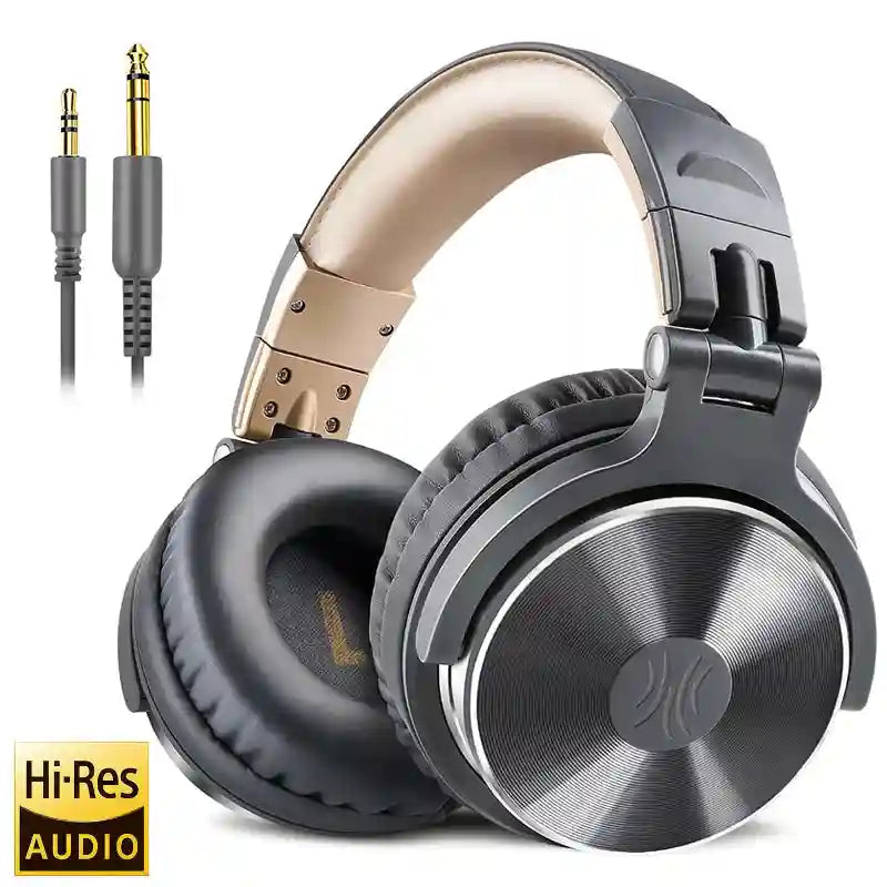 Tidesmit Wired Studio Headphones - Over-Ear Monitor with Mic Pro-10-Gray Tidesmit
