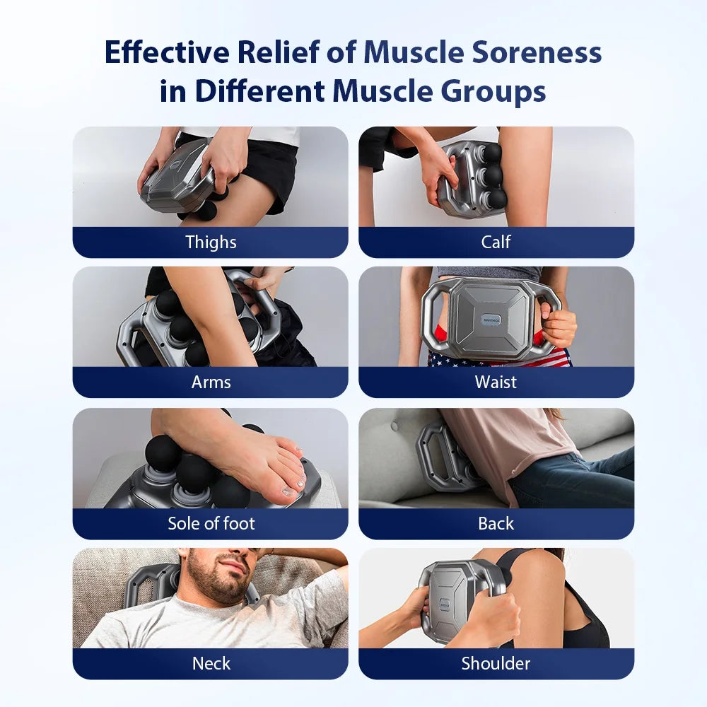 Deep Tissue Massage Gun with 66 Interchangeable Heads by Tidesmit Relaxation Treatment Tidesmit