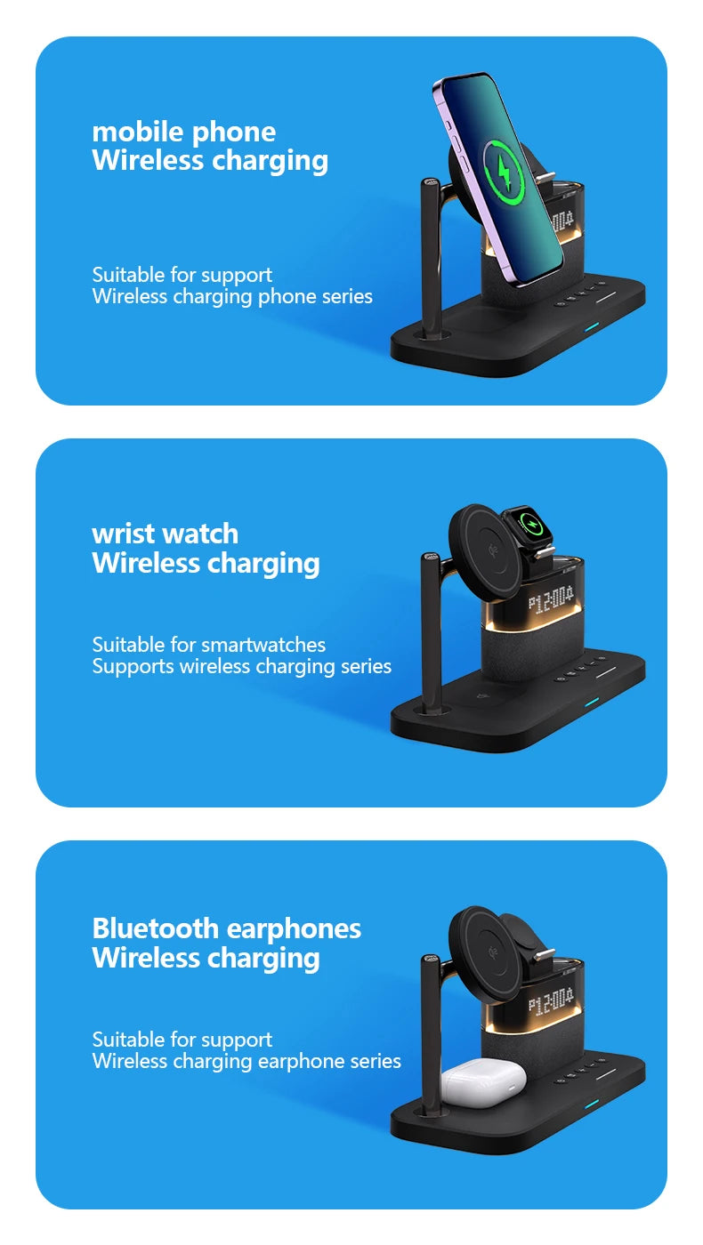 Tidesmit 3-in-1 Qi2 Wireless Charging Station for MagSafe Devices Tidesmit