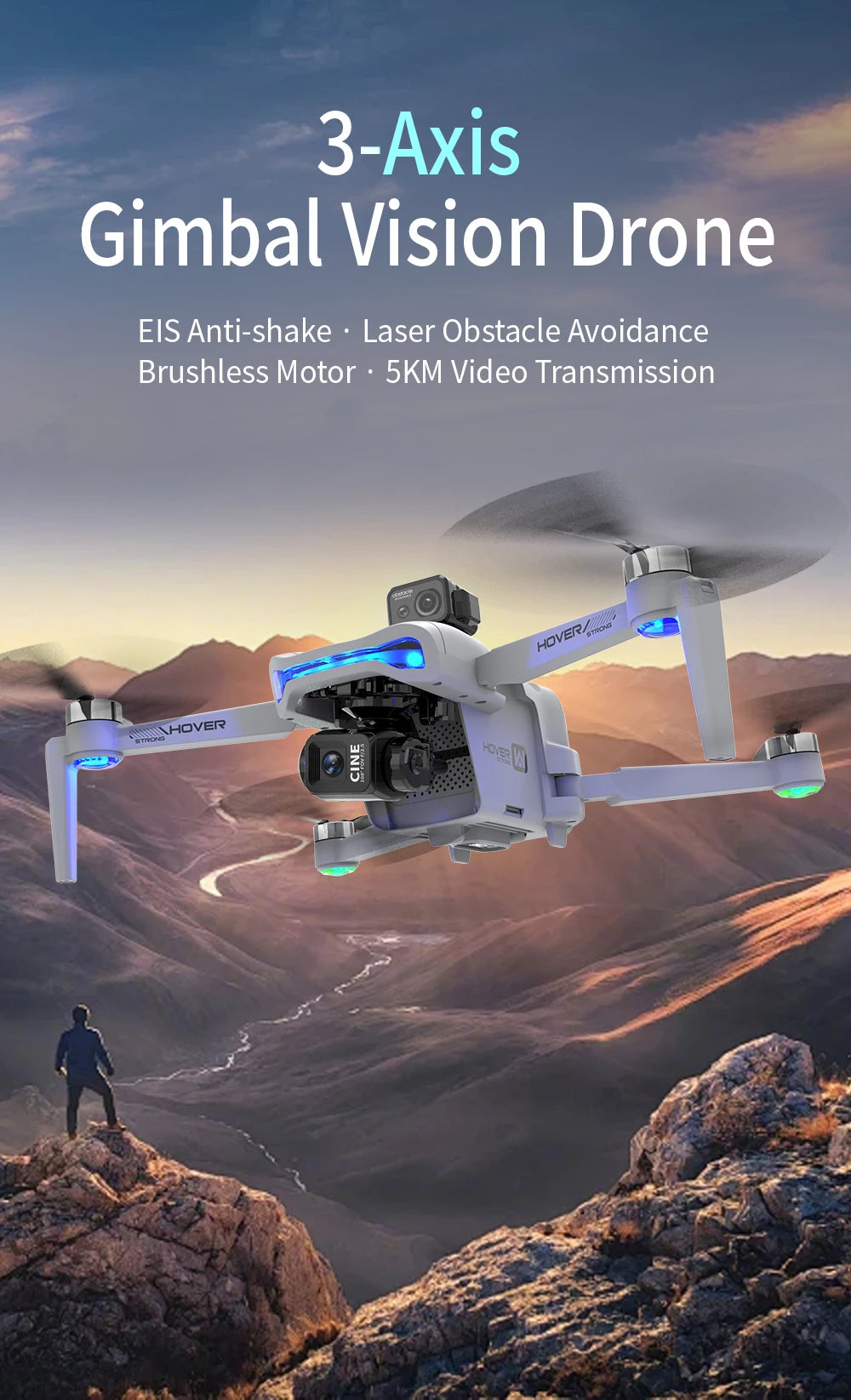 4K Camera Drone with 3-Axis Gimbal and Obstacle Avoidance - X40 PRO Tidesmit