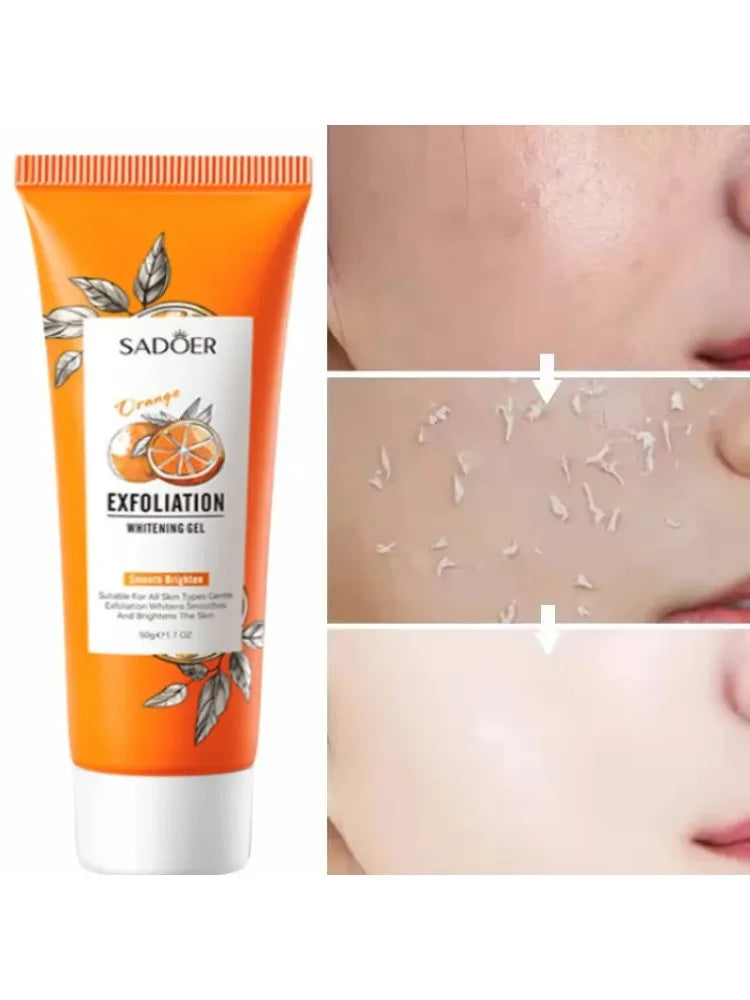 Orange Exfoliating Gel for Pores & Blackheads | Natural Beauty Care Scrubs Treatments Tidesmit