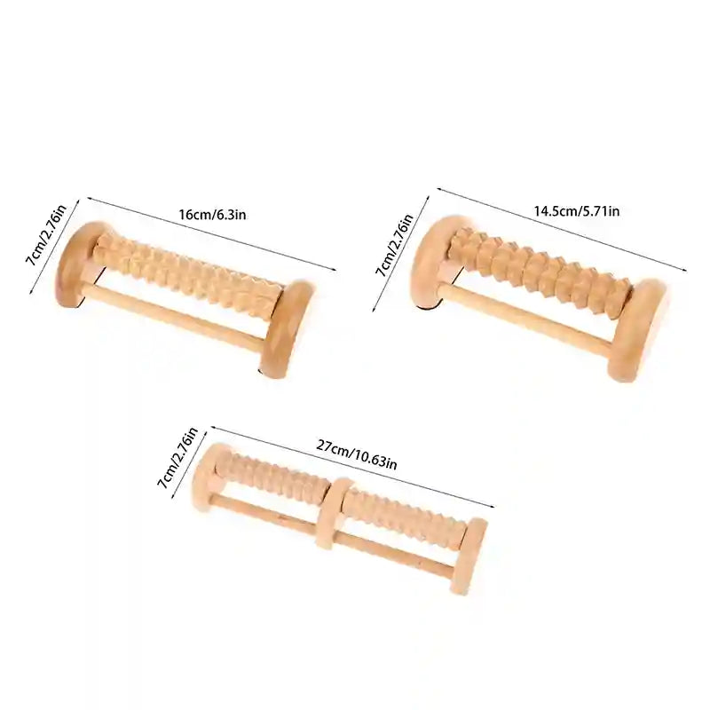 Wooden Foot Massager Roller | Deep Tissue Reflexology Tool Massage Roller Tidesmit