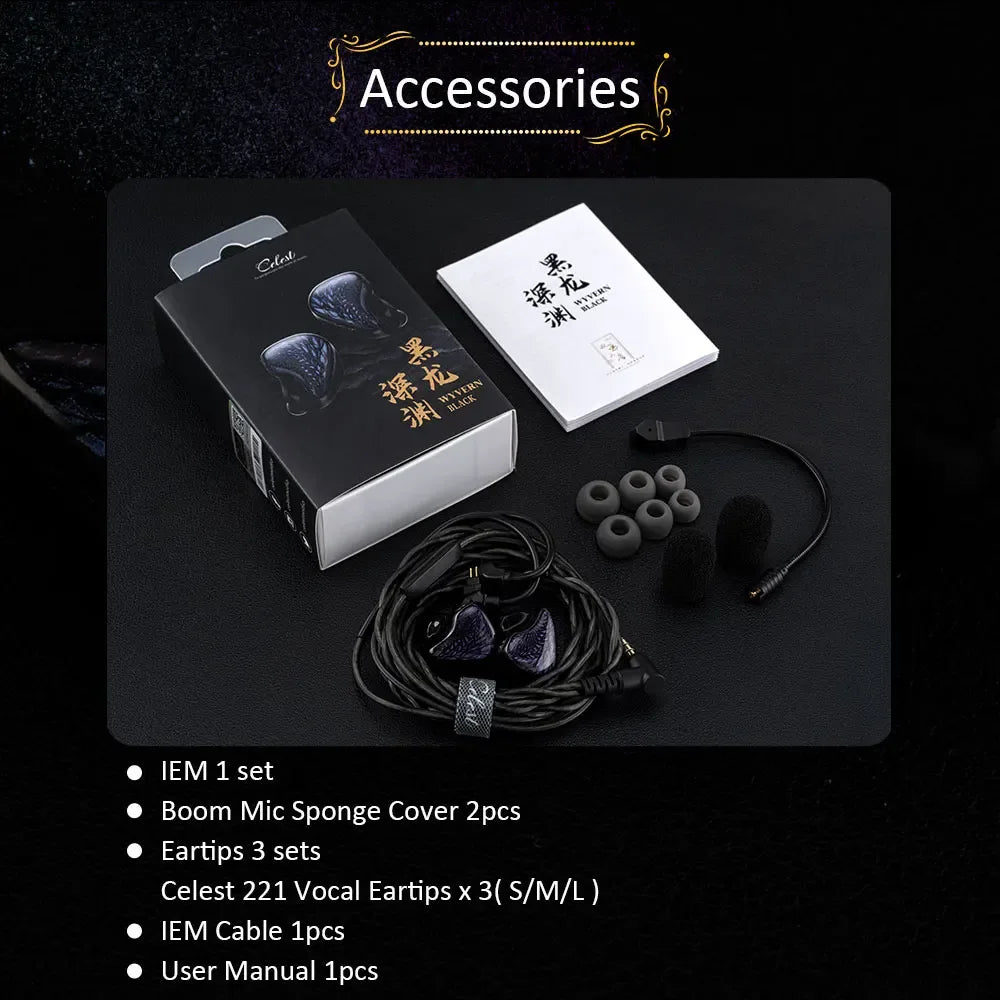 Celest Wyvern HiFi Wired IEM Earphones With Microphone | Tidesmit Tidesmit