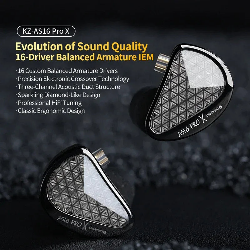 16BA In-Ear Monitors: Tidesmit HiFi Wired Earphones with Detachable Cable Tidesmit