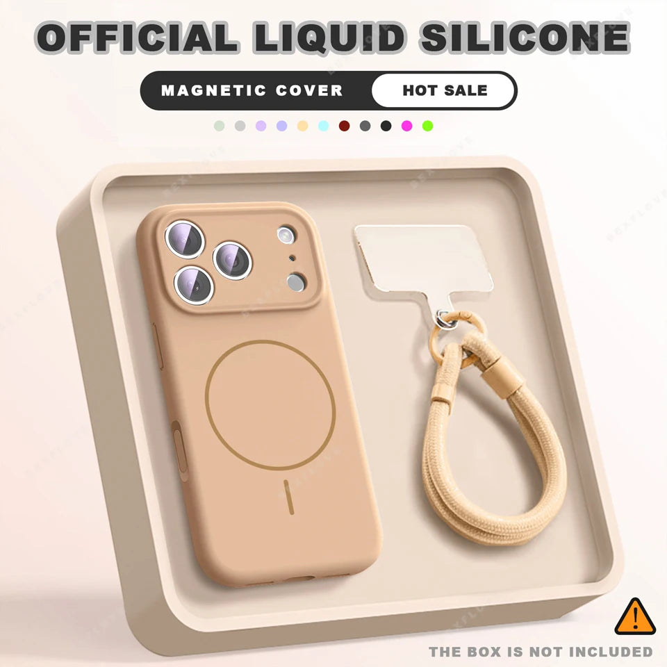 Magnetic iPhone Case with Wrist Strap – Slim Shock-Absorbing Cover Tidesmit