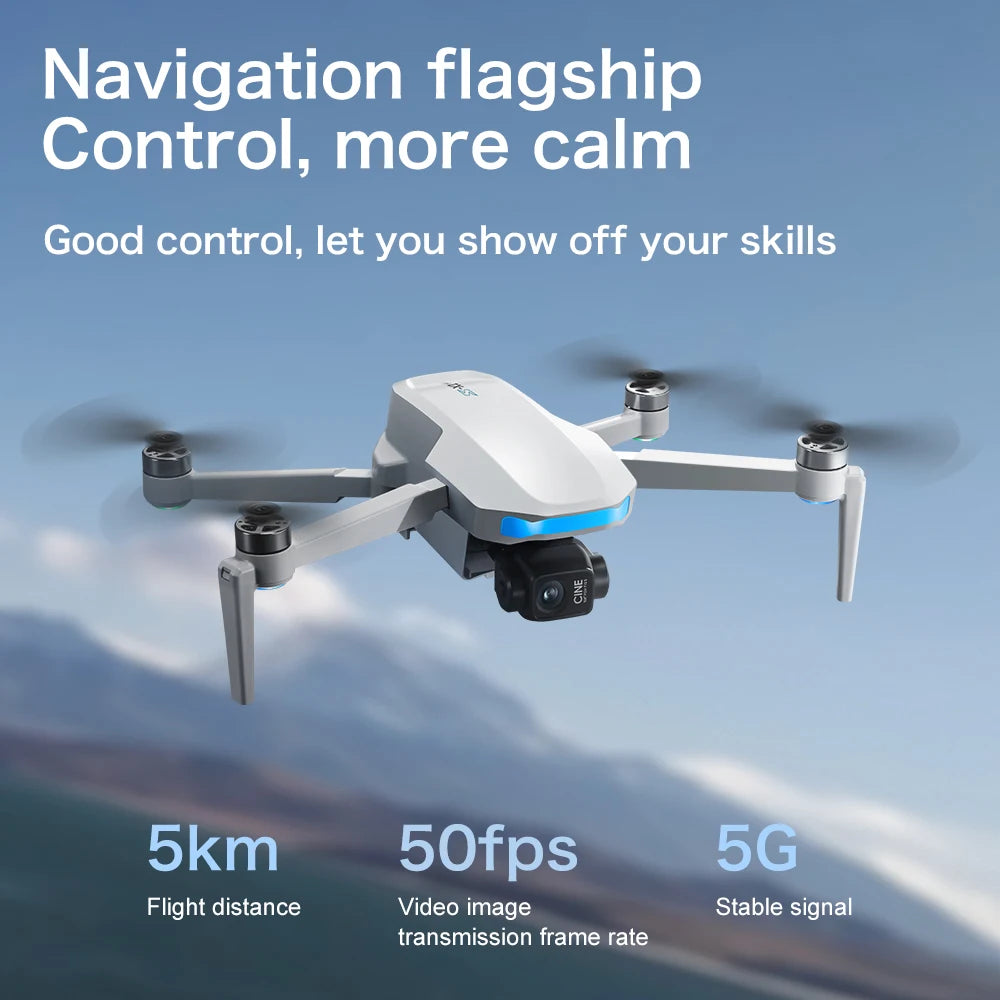 4K Camera Drone With 3-Axis Gimbal GPS - Foldable Aerial Quadcopter Tidesmit