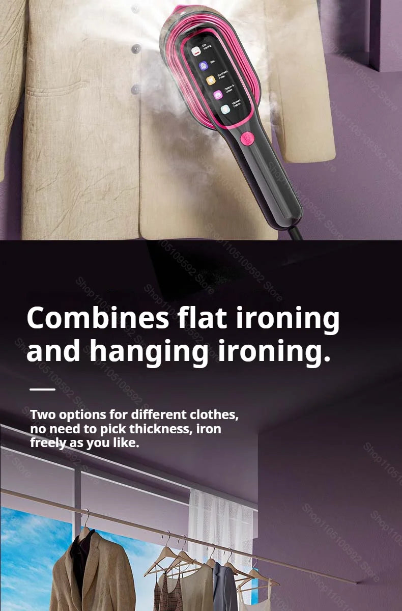 Tidesmit portable handheld garment steamer for travel, highlighting compact steam iron design and dual-use ironing.