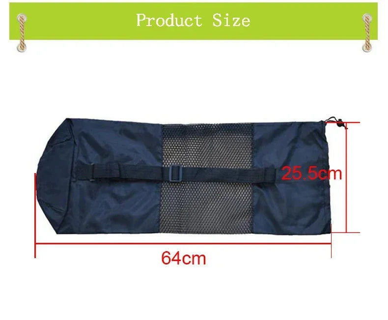 1 PCS Yoga Mat Bag Exercise Fitness Carrier Nylon Mesh Center Adjustable Strap Pilates Fitness Body Building Sports Equipment