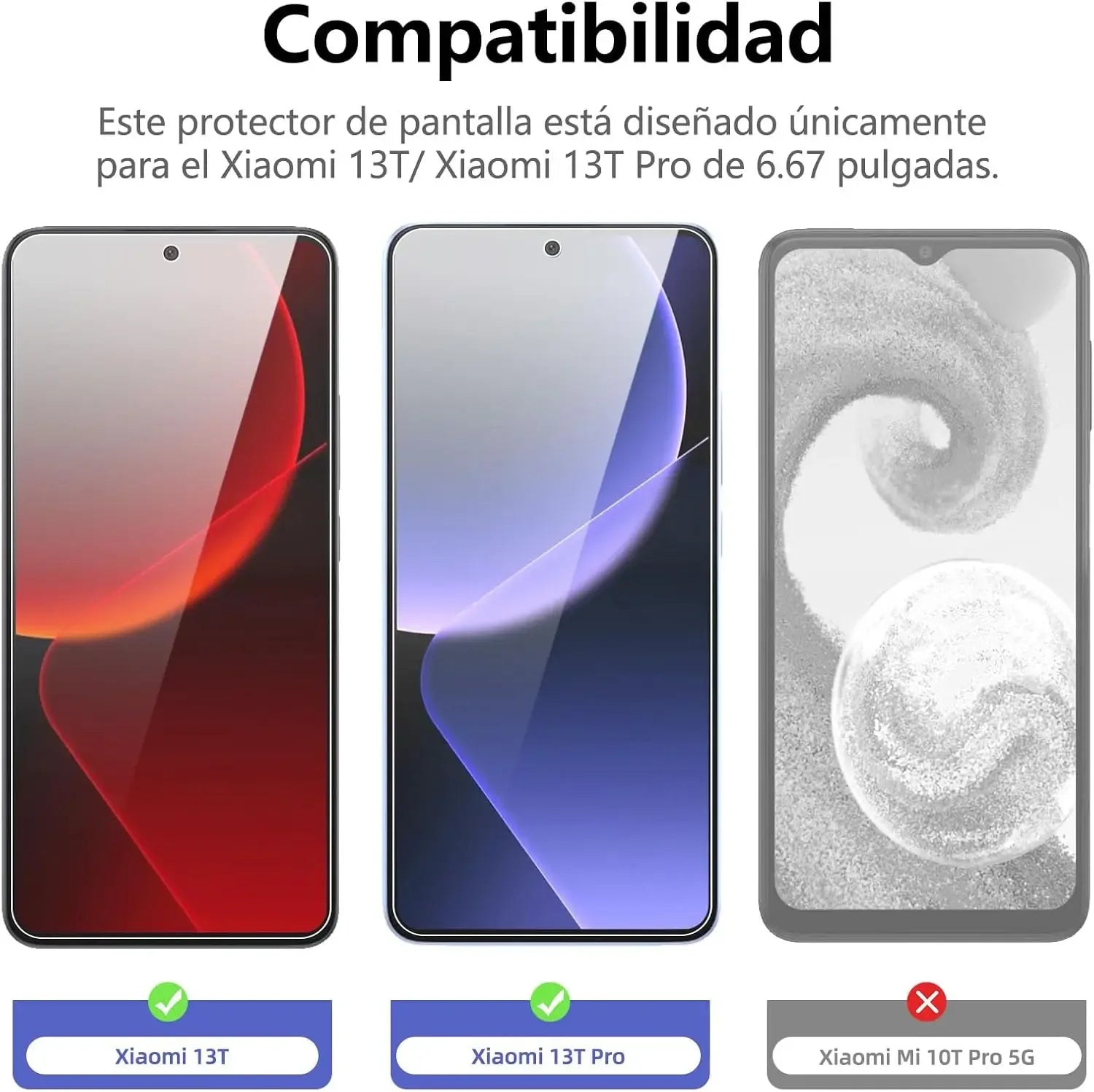 Xiaomi 13T Pro Screen Protector - 9H Hardness Tempered Glass Film Tidesmit