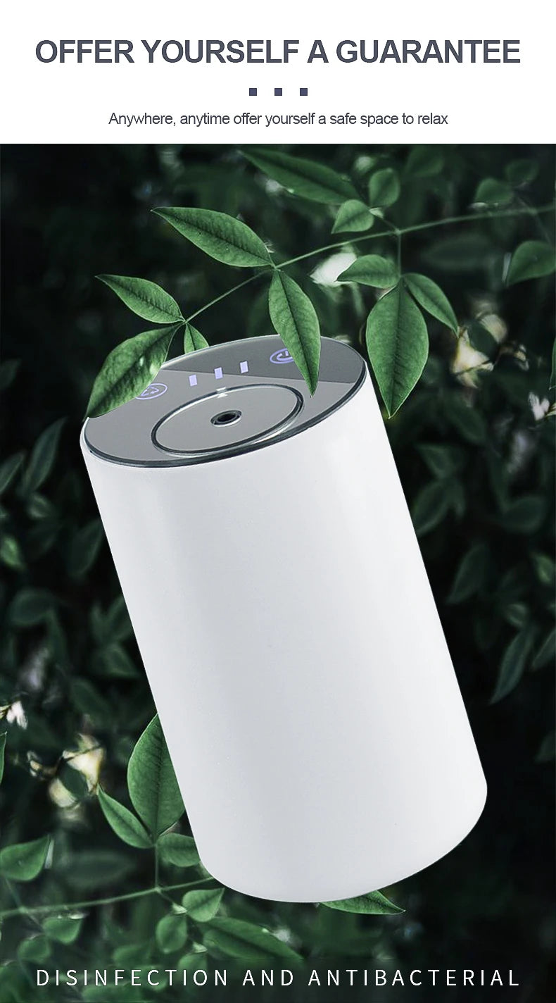Waterless Aroma Diffusers For Essential Oils Diffuser Portable Smart Car Scent Machine Electric Smell for Home Room Fragrance