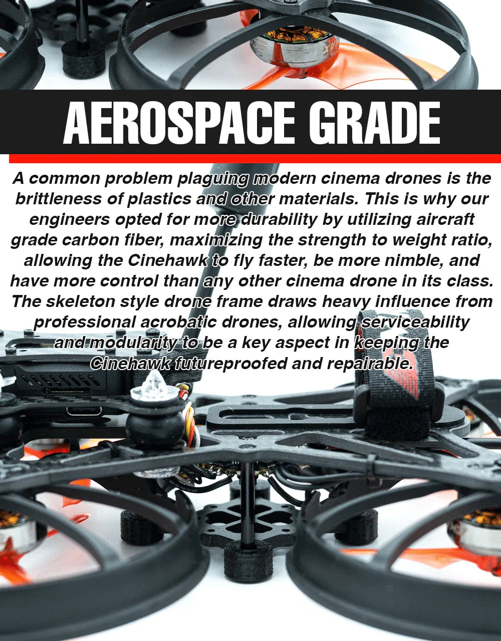 Cinehawk 3.5 Inch 4K FPV Drone with O3 Air Unit - Professional BNF System Tidesmit