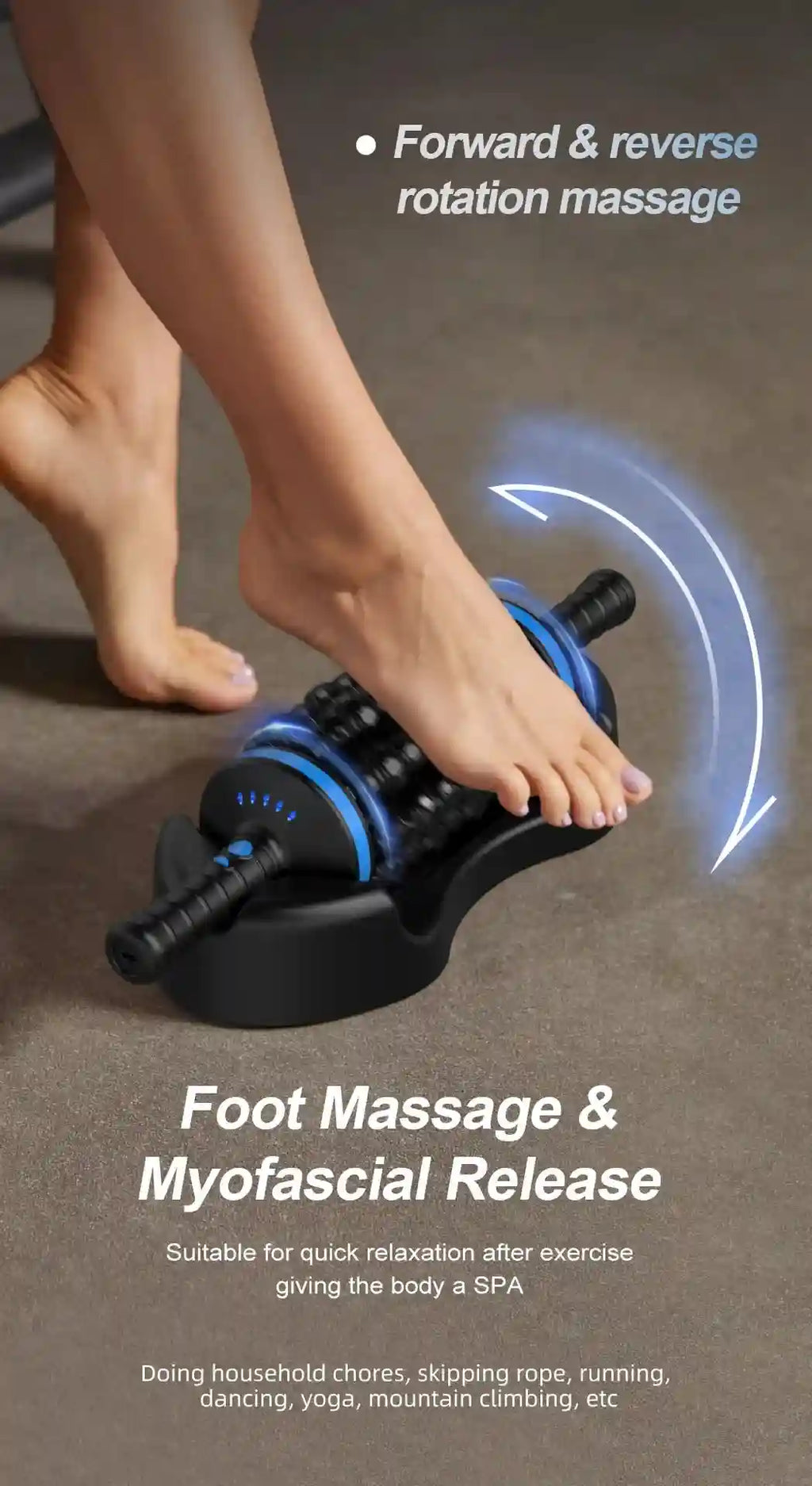 Tidesmit Electric Massage Roller | Deep Tissue Muscle Recovery | Black Massage Roller Tidesmit