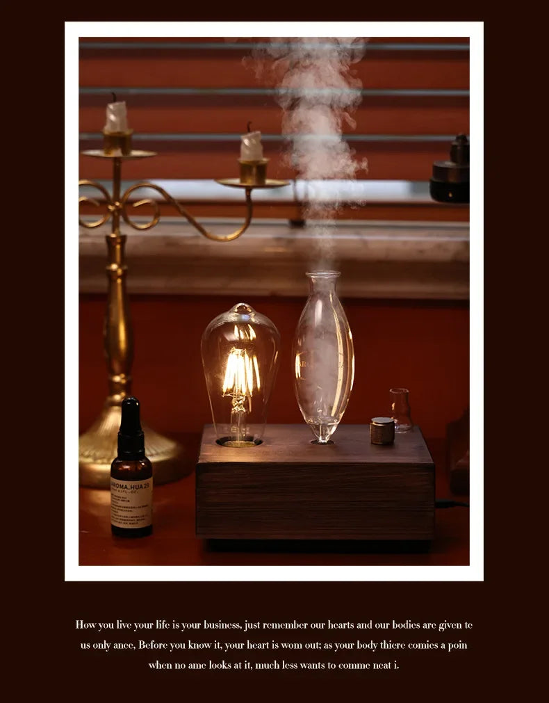 Waterless Pure Essential Oil Diffuser Nebulizer Aromatherapy Diffuser Electric Wooden Glass Home Aroma Essential Diffusers