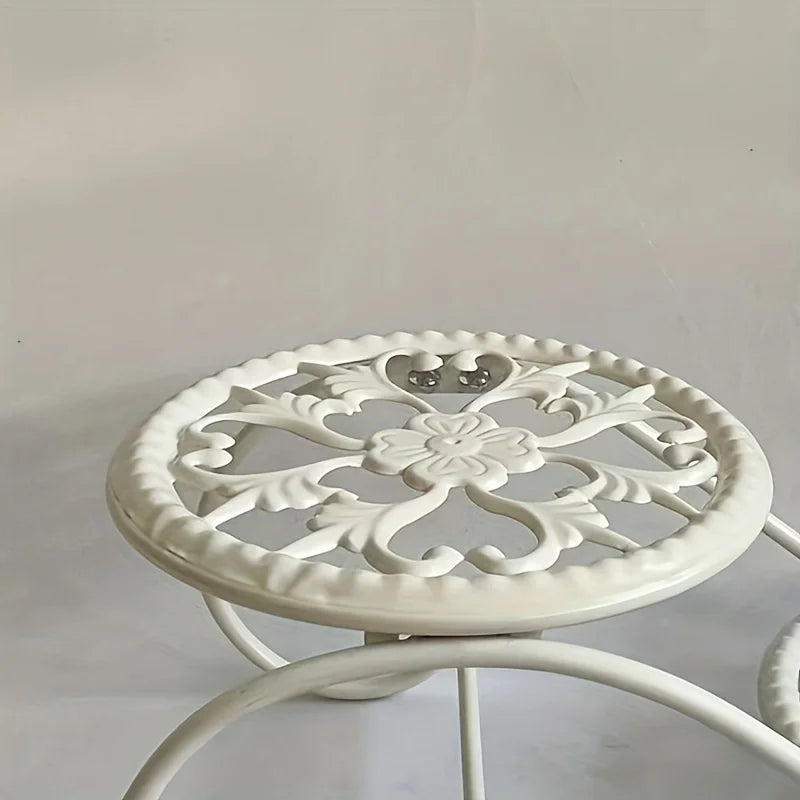 1pc, Double Deck Flower Stand, Hanging Pot Rust-proof Classic Metal Irregular Plant Stand Indoor And Outdoor Can Be Bonsai Other