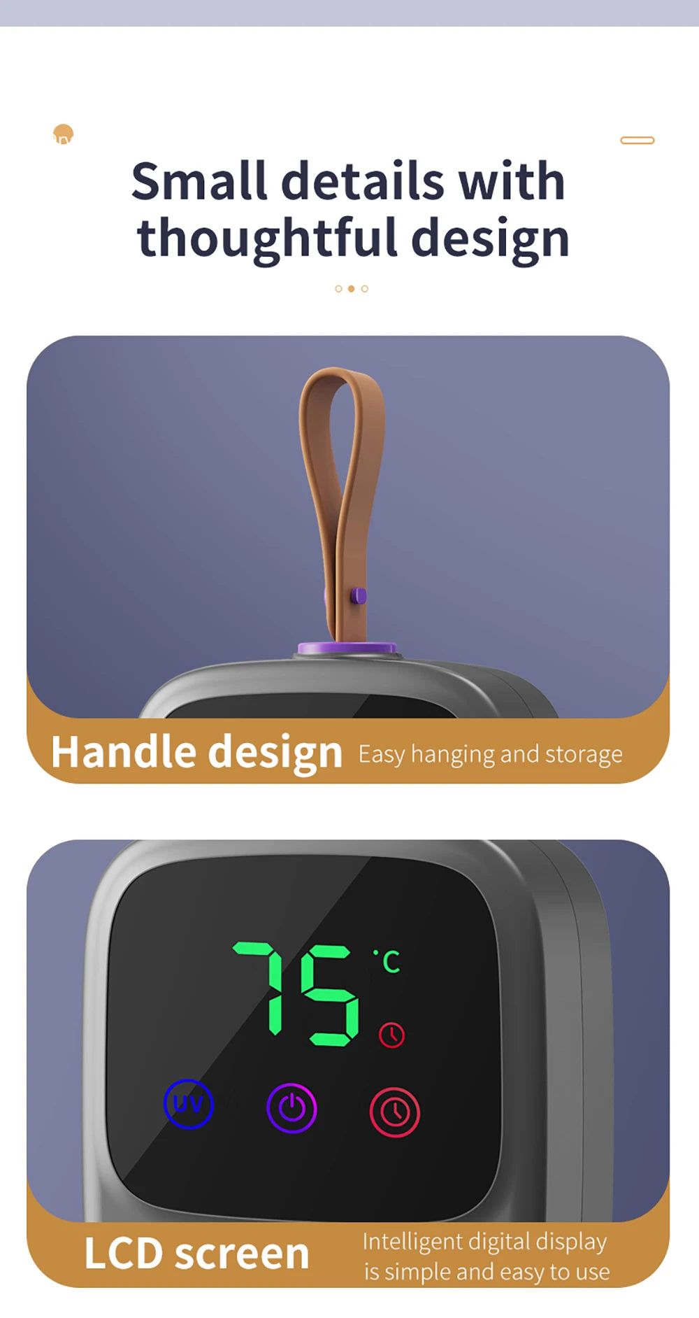 Tidesmit portable electric clothes dryer with UV sterilization and remote control folded for compact storage