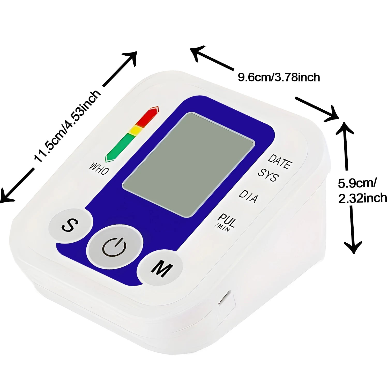 Arm Blood Pressure Test Kit Cuff Sensor Monitor BP Automatic Pressure Tonometer Tensiometer Heart Rate Pulse Meter Or Oximeter