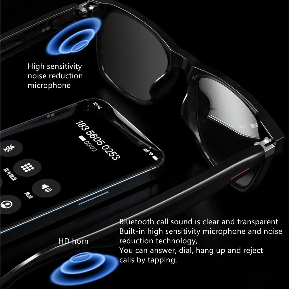 Smart Audio Sunglasses with Voice Translator – Bluetooth 5.0 Wireless Tidesmit