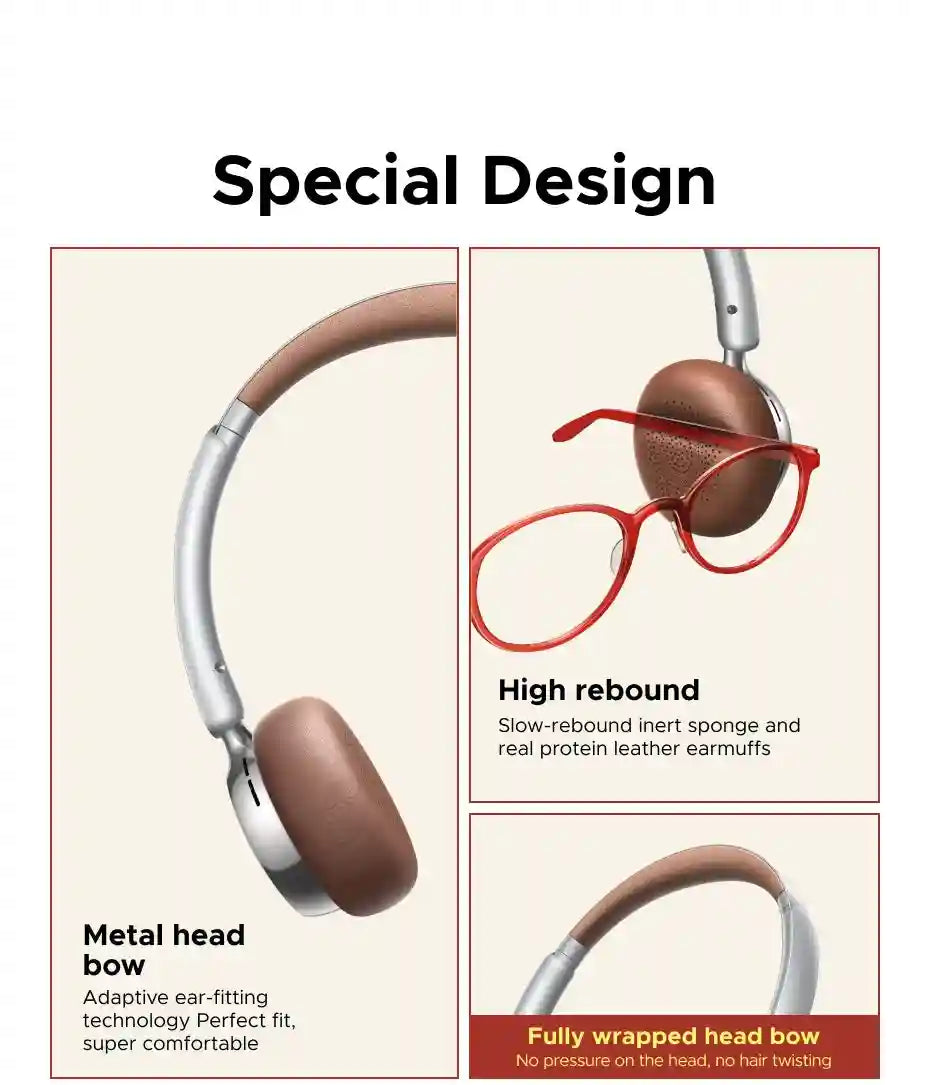 Active Noise Cancelling Wireless Headphones - Over-Ear Studio Monitor Tidesmit