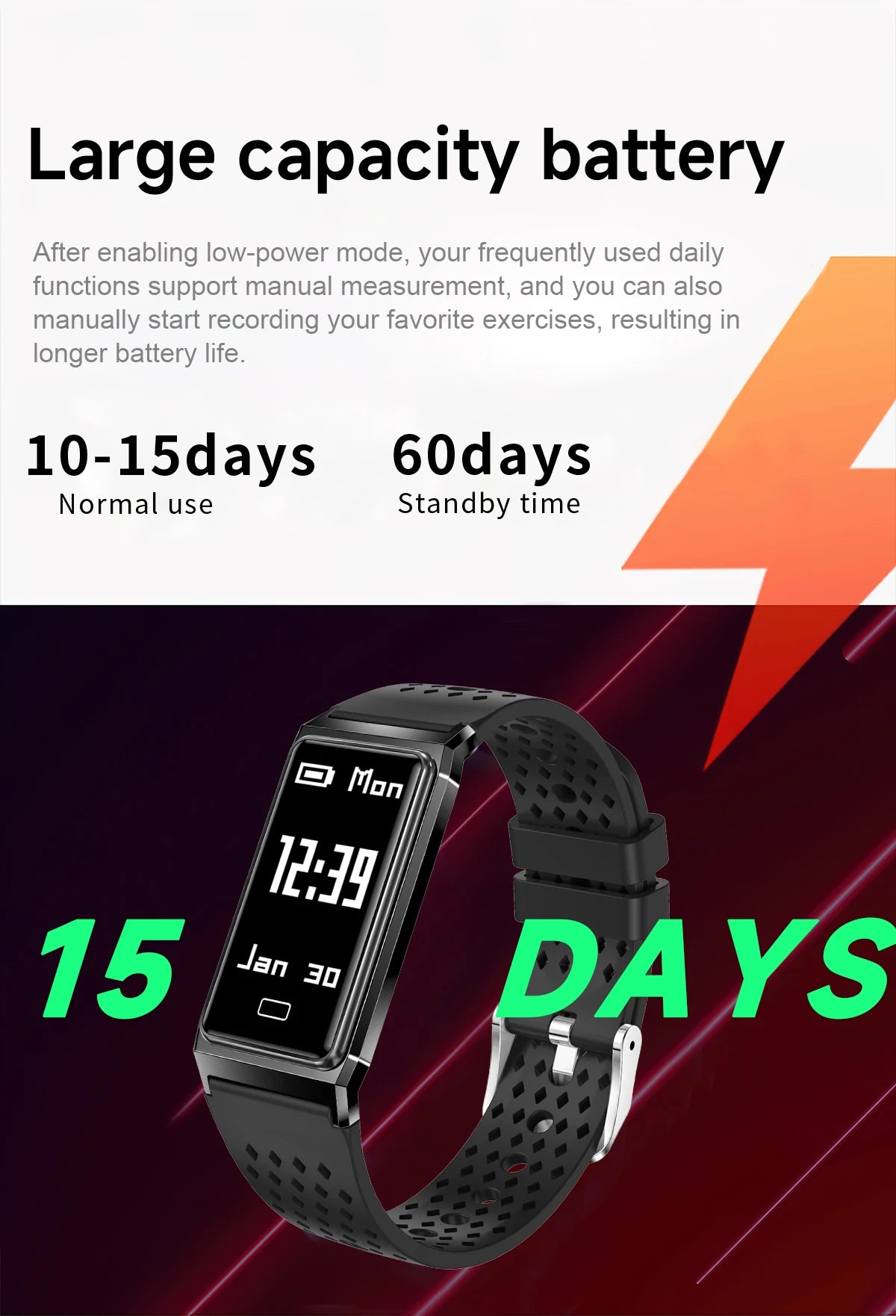 LIGE Women Smart Bracelet Heart Rate Sleep Monitor Health Band Waterproof Sports Fitness Tracker Men Smartwatch For Android iOS