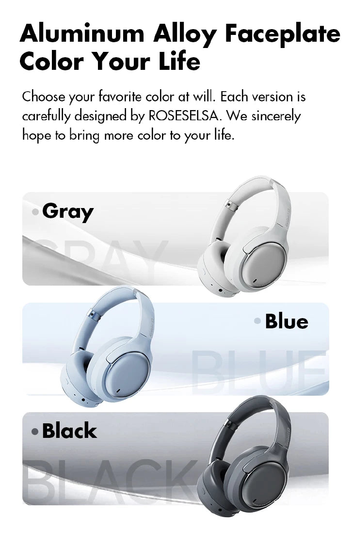 Tidesmit Wireless Headphones with Active Noise Cancellation - Over-Ear Tidesmit