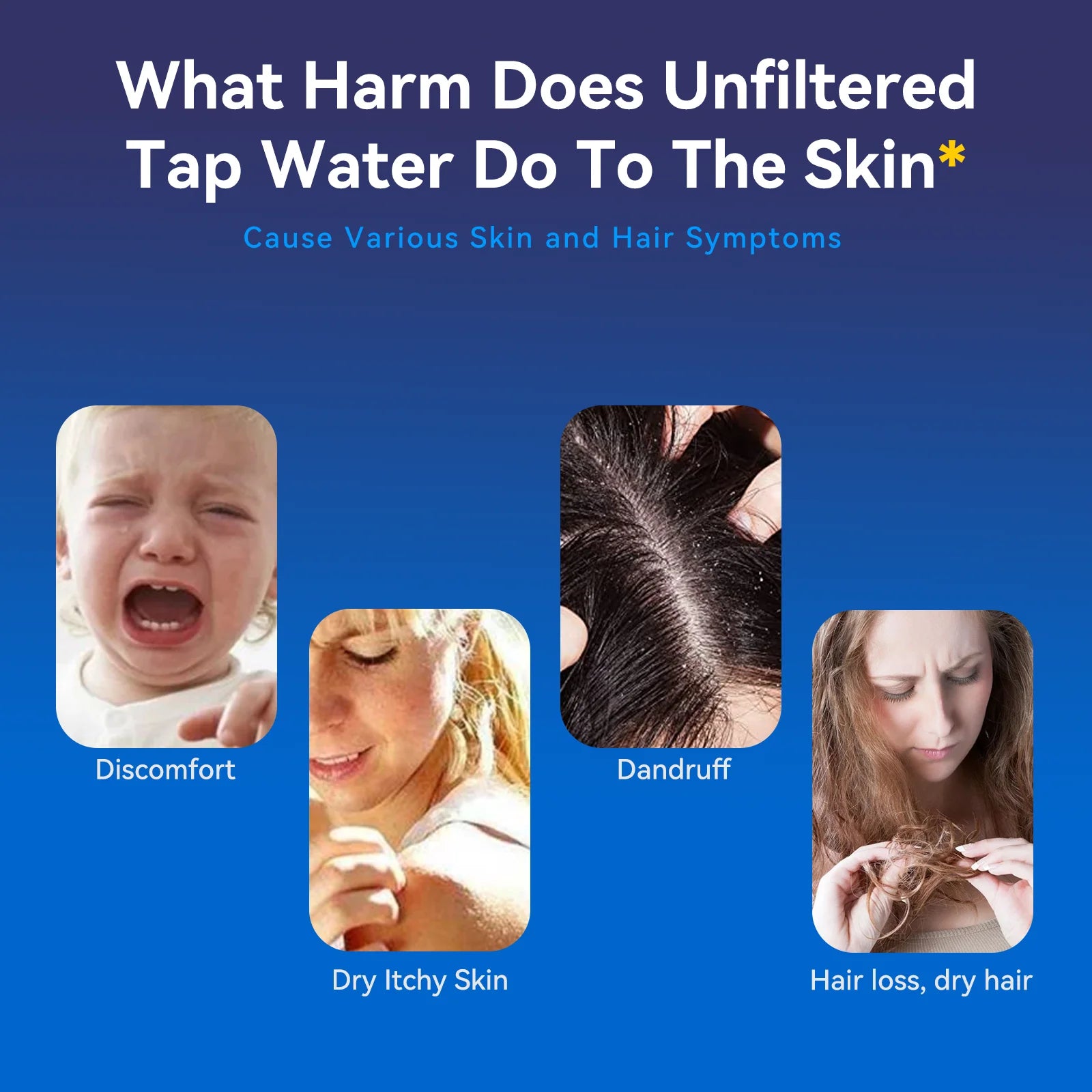Tidesmit ALTHY Vitamin C shower filter removes chlorine and heavy metals to treat dry, itchy skin and hair dandruff.