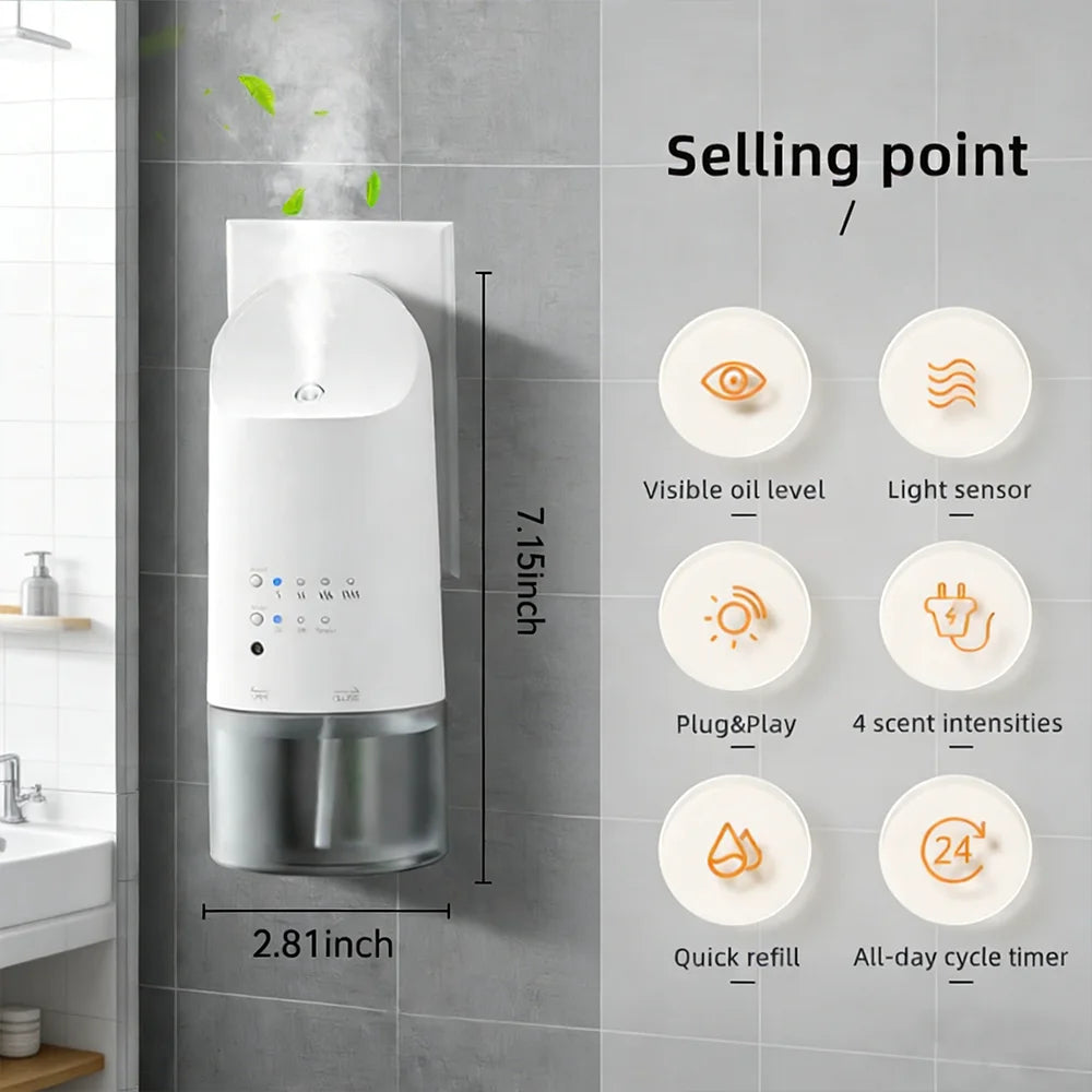 Plug in Waterless Aroma Diffuser Hotel Frangrance Diffuser And Essential Oils Atomizing Efficienc Home Air Freshener