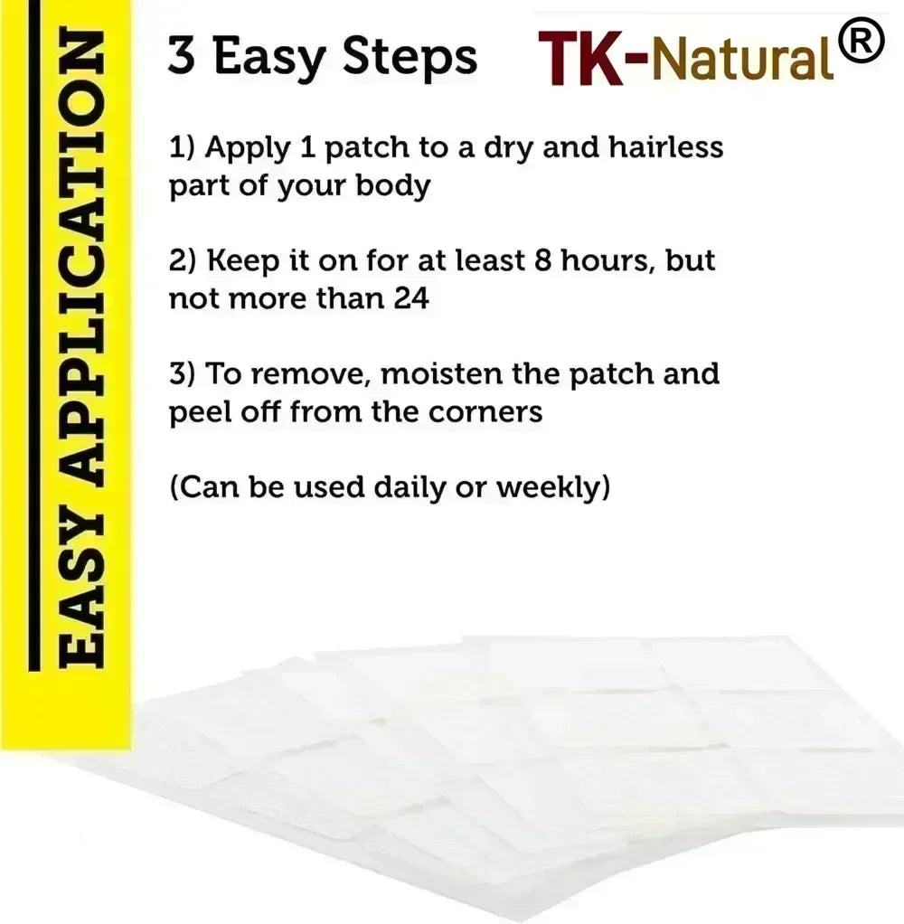 30 Patches Magnesium Glycinate Transdermal Patches With Aloe Vera, D3 & K2 – Supports Stress Response, Muscle Function & Healthy