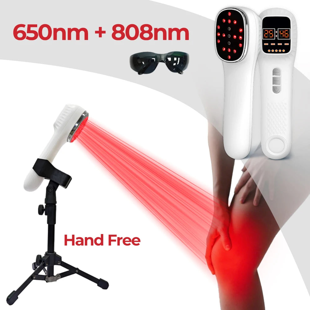 650nm+808nm Portable Face Body Red Light Infrared Beauty Device Skin Rejuvenation Muscle Joint Body Fatigue Relief Health Care