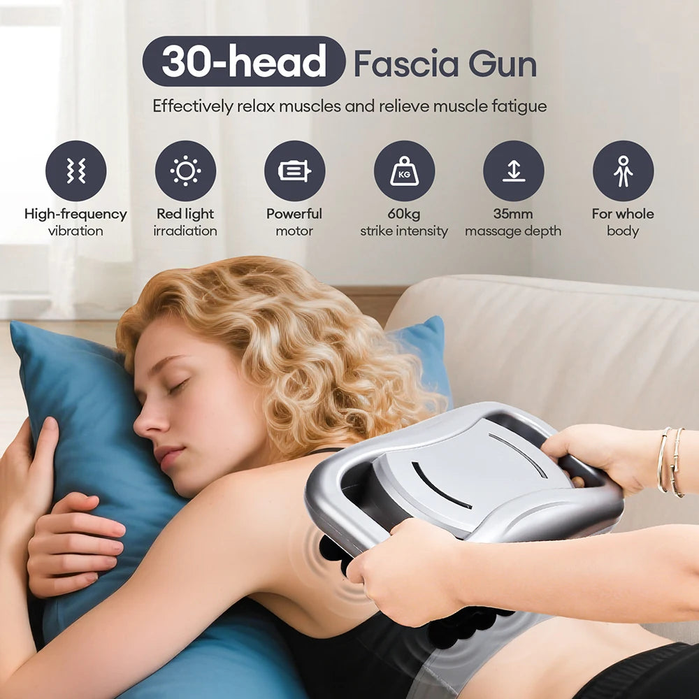 Deep Tissue Massage Gun 30-Head Muscle Relief Device - Tidesmit Body Shaping Massage Equipment Tidesmit