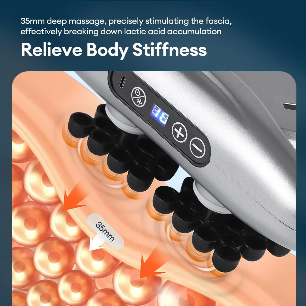 Deep Tissue Massage Gun | Portable Muscle Relief | Stone & Khaki Back Massage Instrument Tidesmit