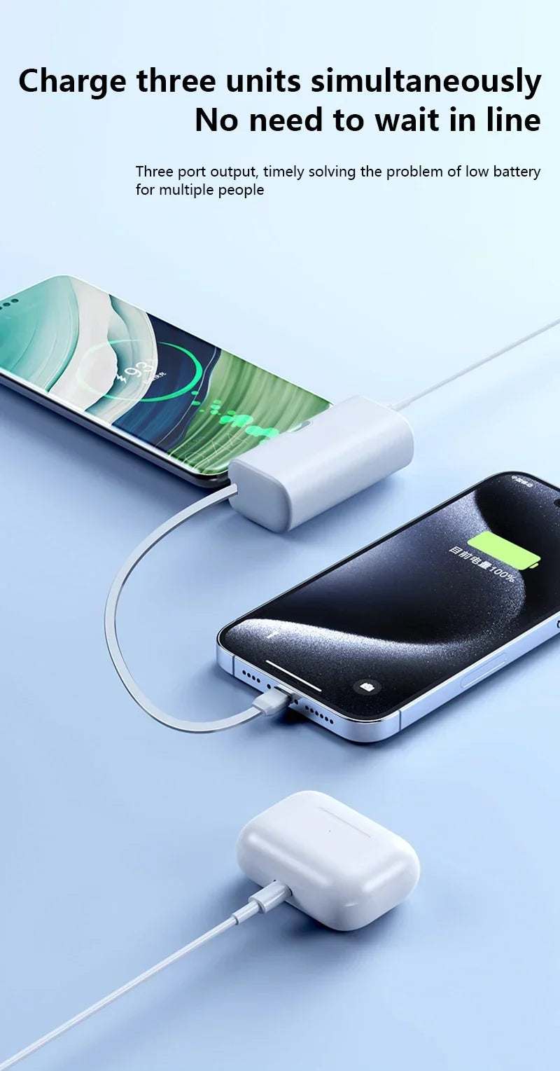 Tidesmit 50000mAh Portable Charger with Integrated Cables & USB-C Tidesmit