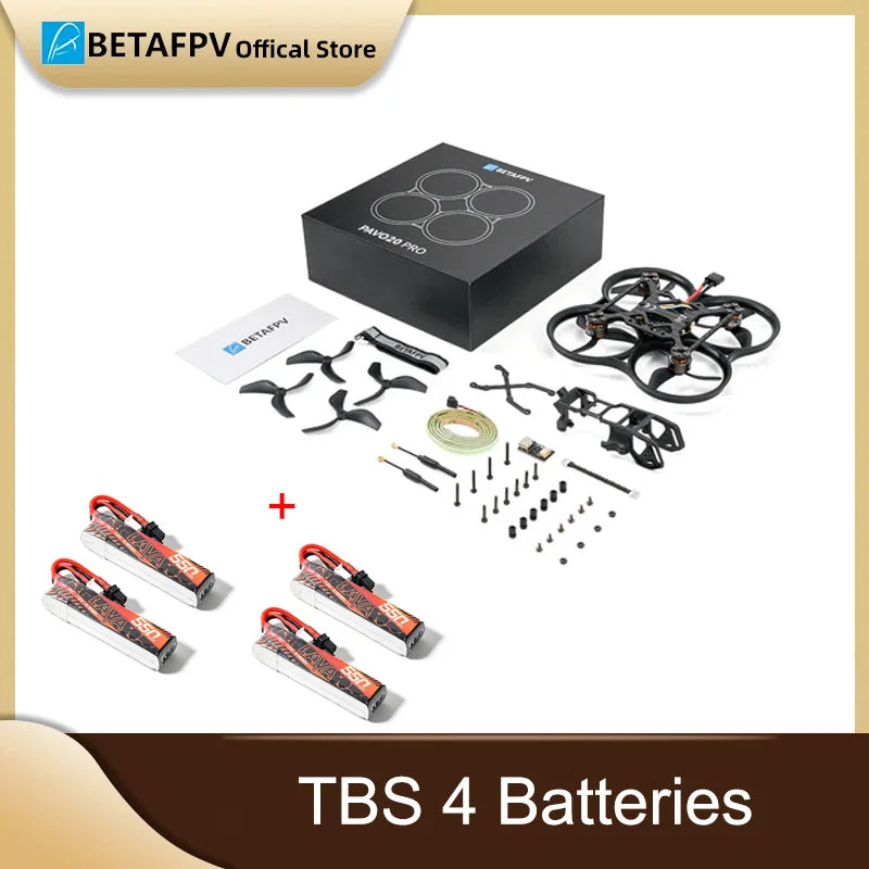 Pavo20 Pro Brushless Whoop Drone with 1104 7200KV Motors TBS 4 batteries China Mainland Tidesmit